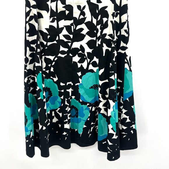 Nine West Floral Multicolor A-Line Midi Dress Women's 2P - Picture 3 of 8